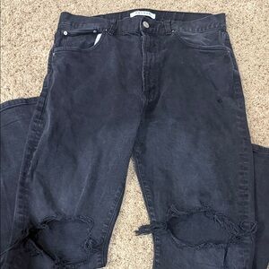 PacSun Charcoal Ripped Men's Skinny Jeans